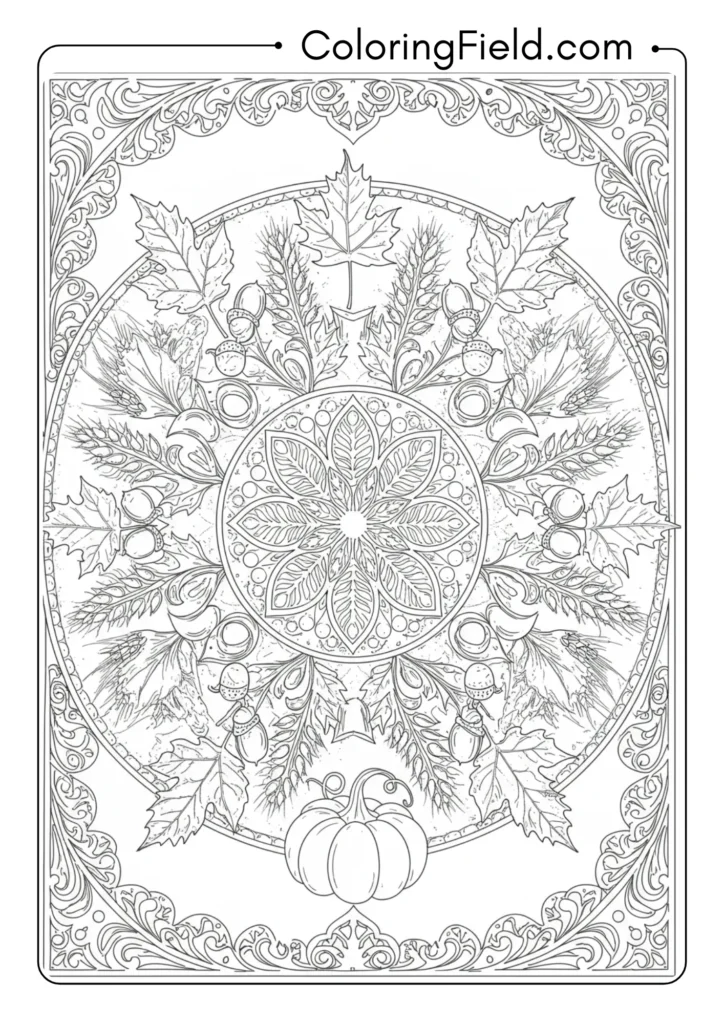 Intricate Autumn Mandala