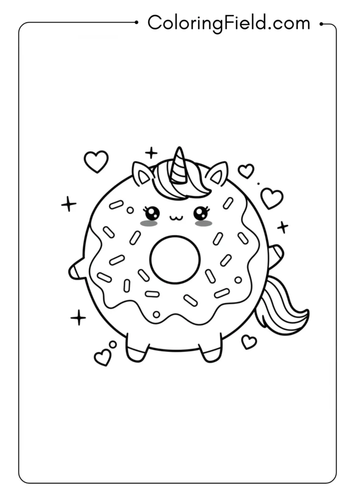 Kawaii Unicorn Donut