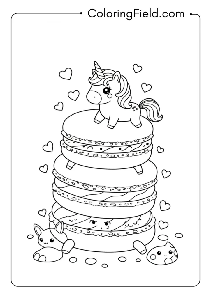 Kawaii Unicorn Macaron