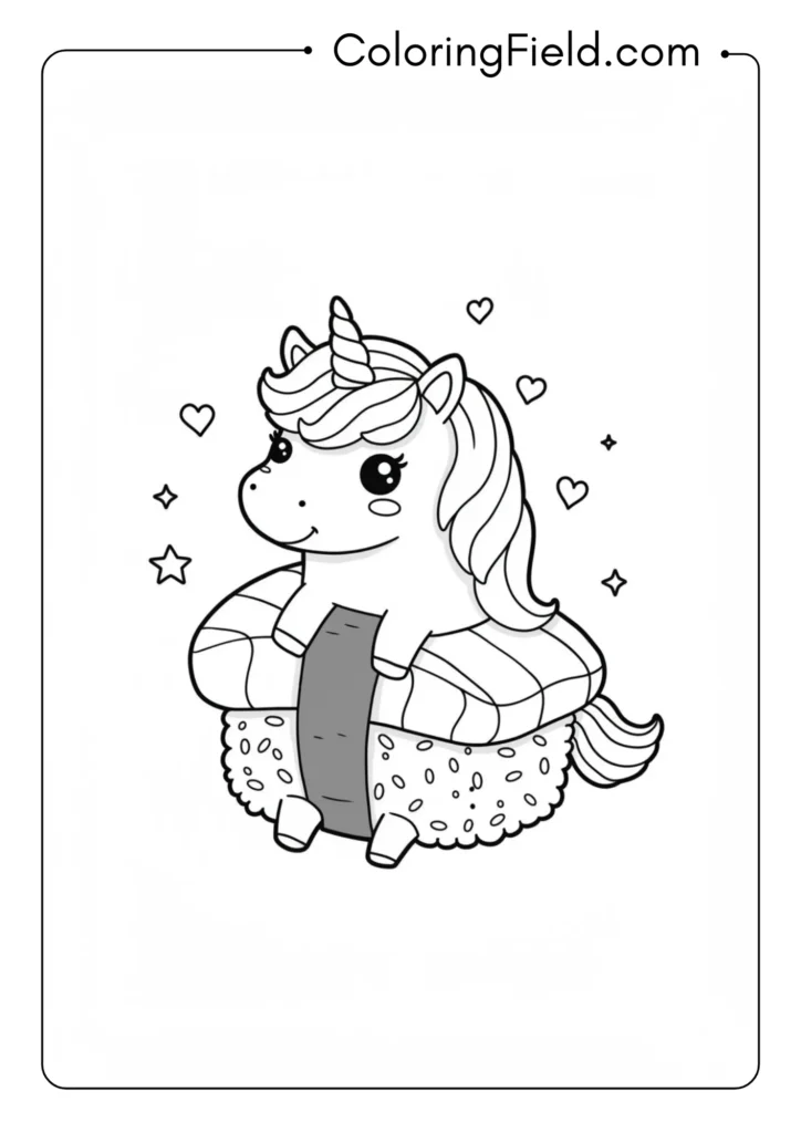 Kawaii Unicorn Sushi