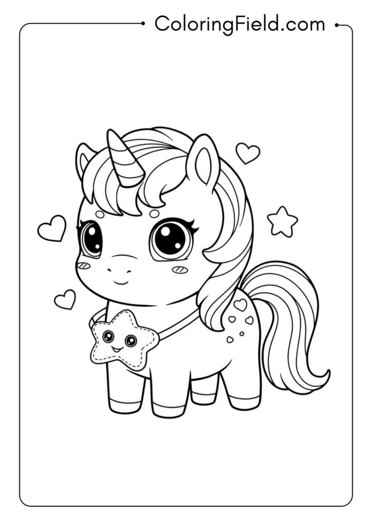 Kawaii Unicorn with Backpack