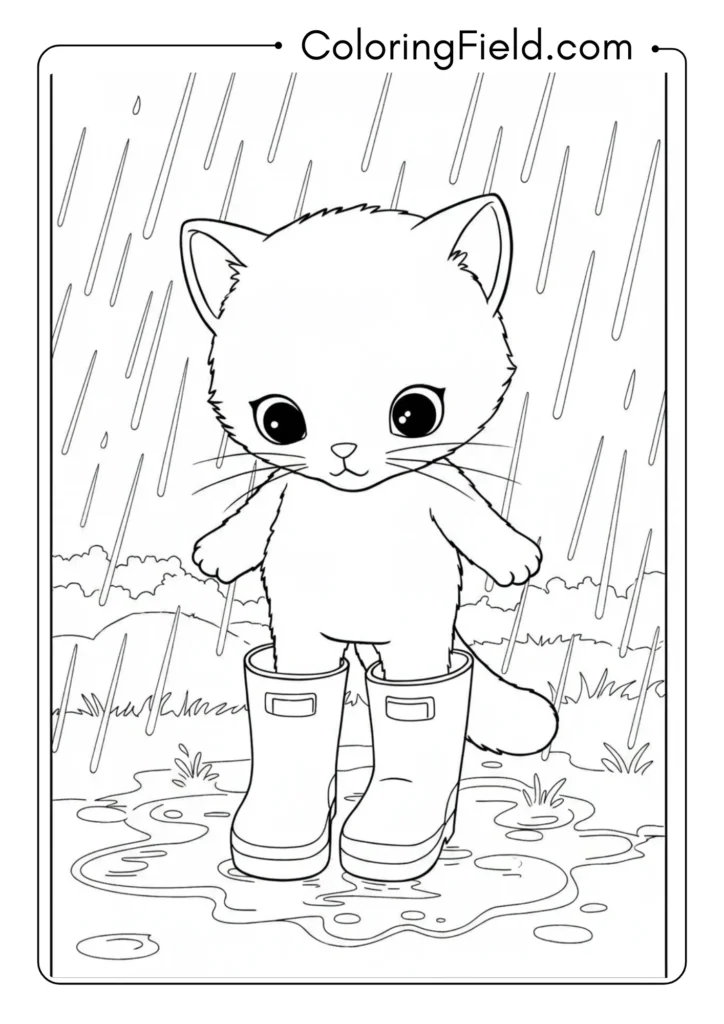 Kitten in Rain Boots