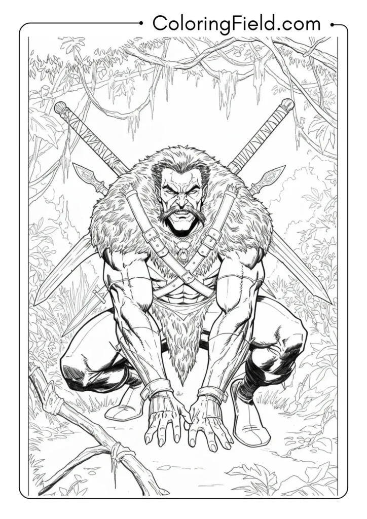 Kraven the Hunter in his lion-vest outfit