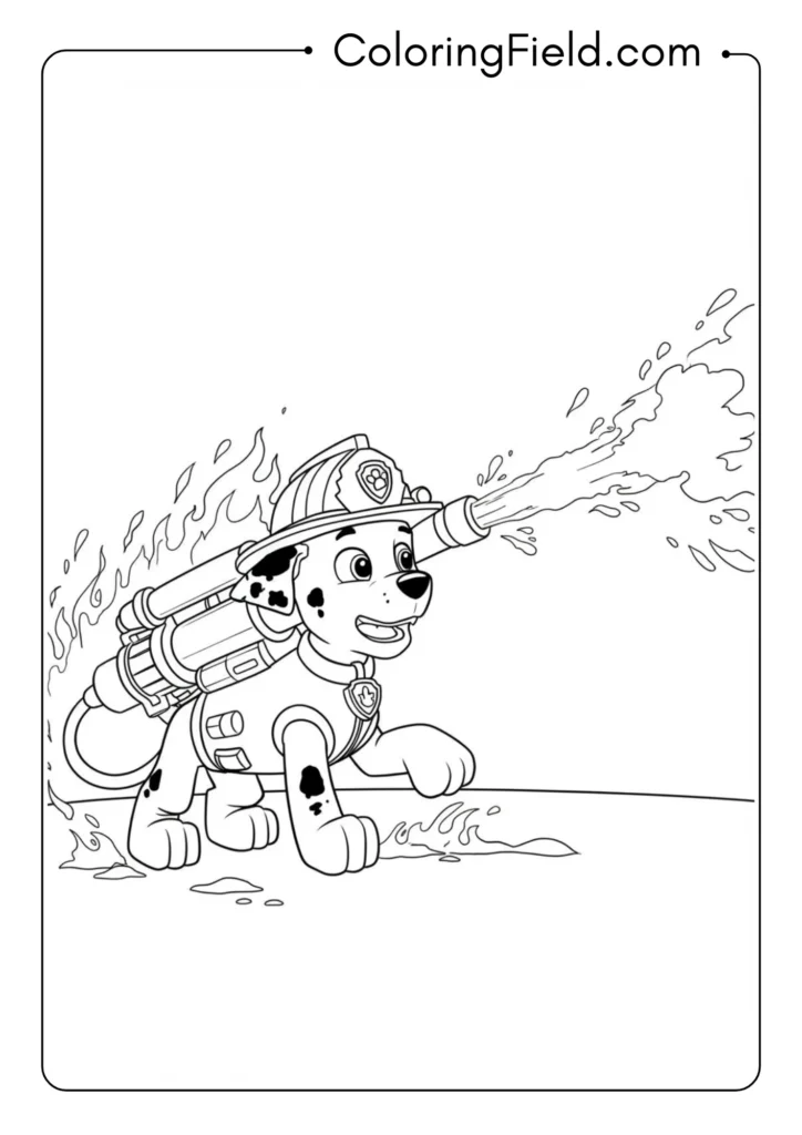 Marshall Using Water Cannons