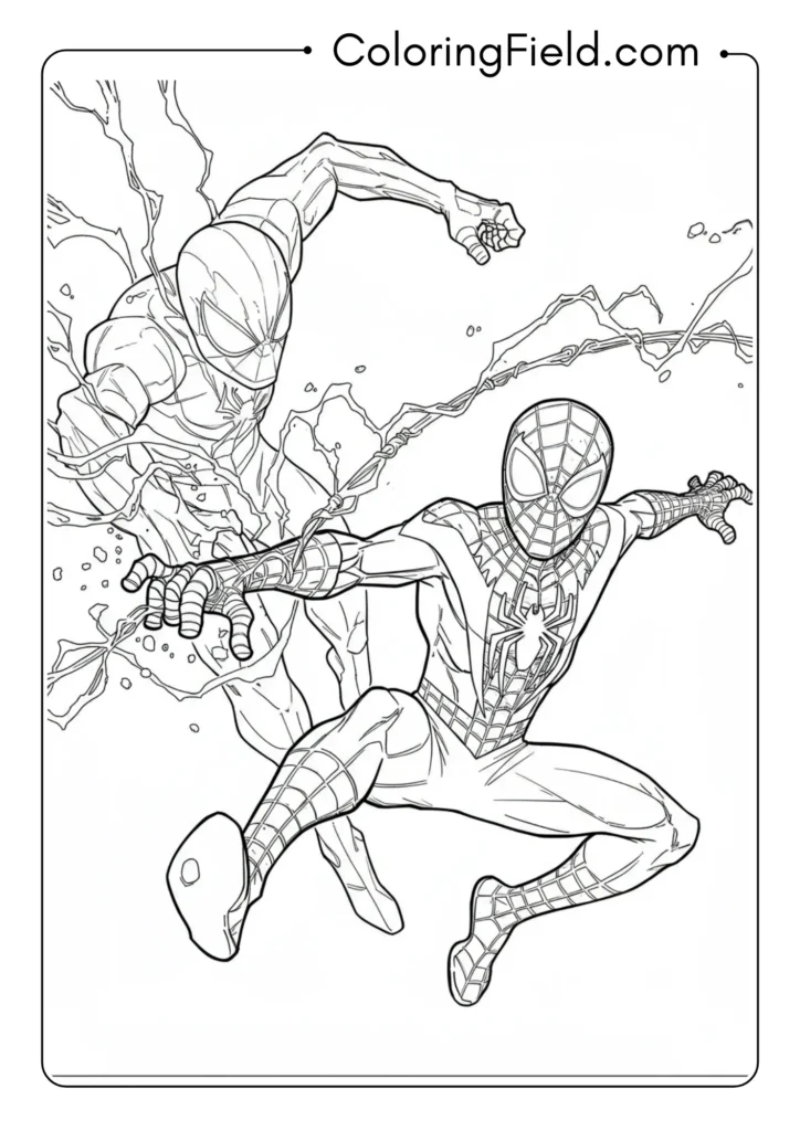 Miles Morales Spider-Man using his venom strike