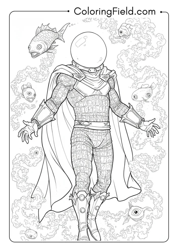 Mysterio surrounded by swirls of his illusion smoke