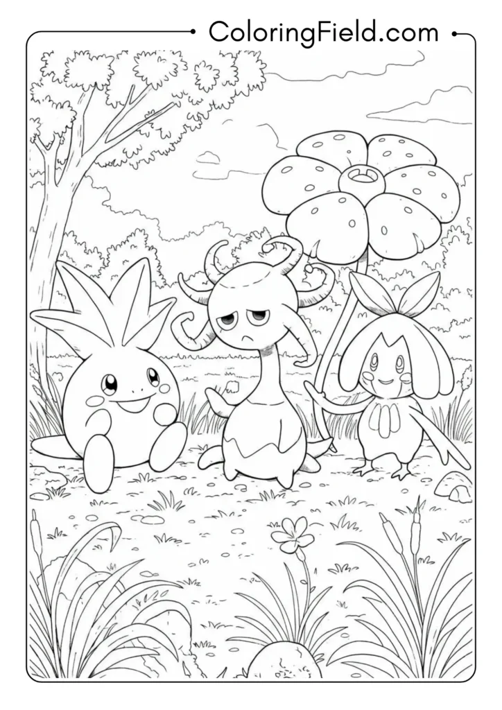 Oddish, Gloom, and Vileplume_Bellossom options