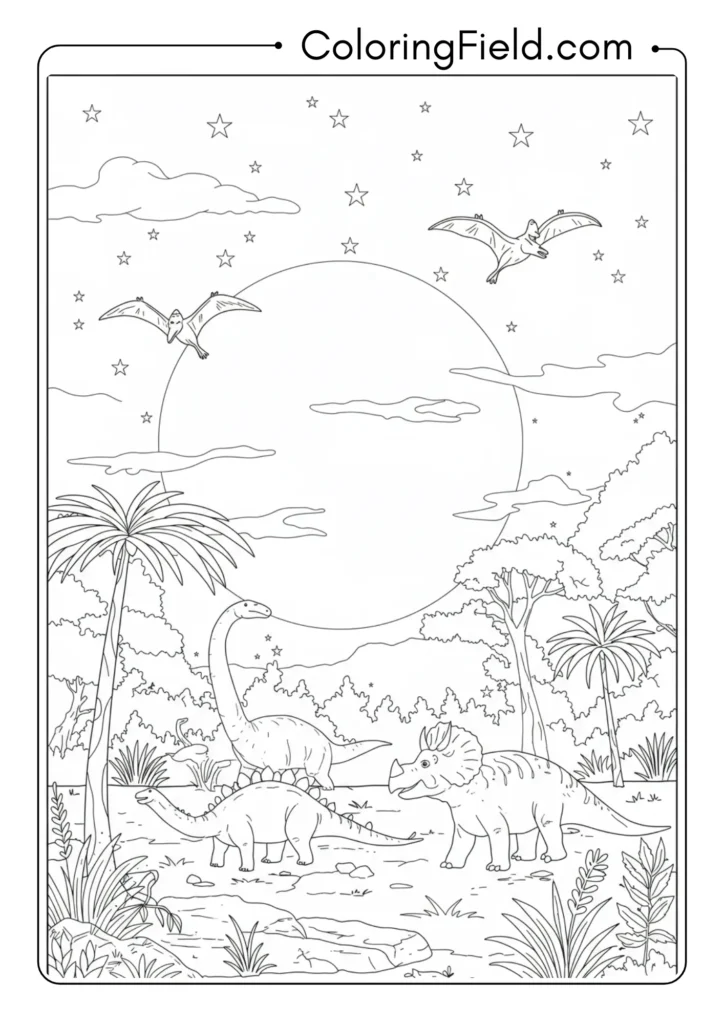 Open Cretaceous plains with grazing hadrosaurs or ceratopsians 