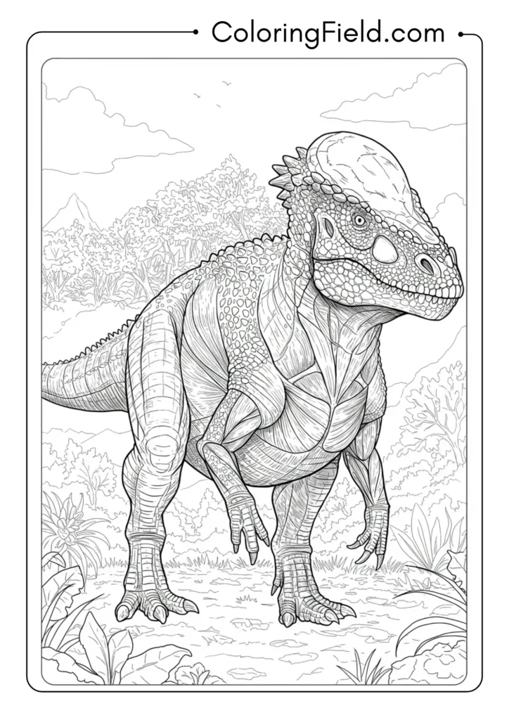 Pachycephalosaurus with detailed dome head