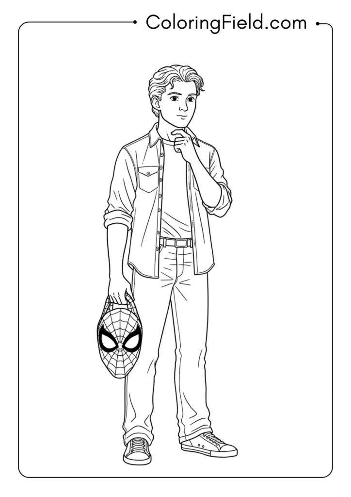 Peter Parker in his civilian clothes