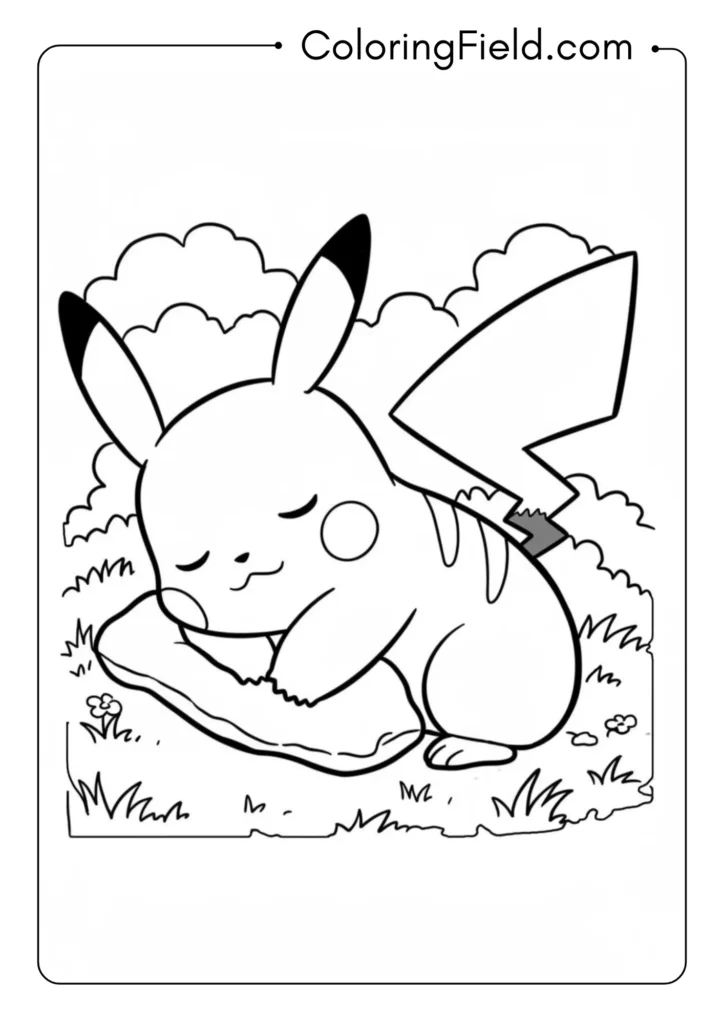 Pikachu sleeping