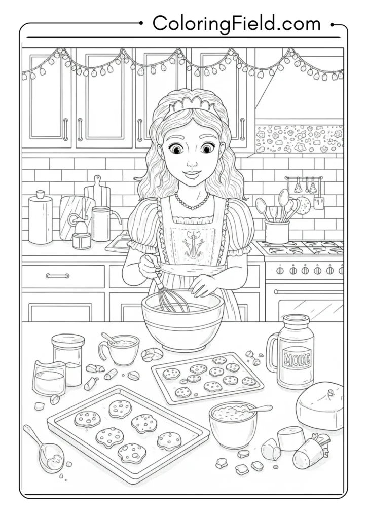 Princess Baking Cookies