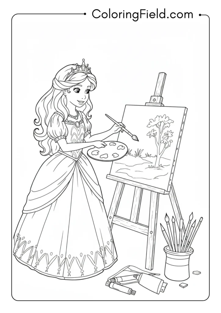 Princess Learning to Paint