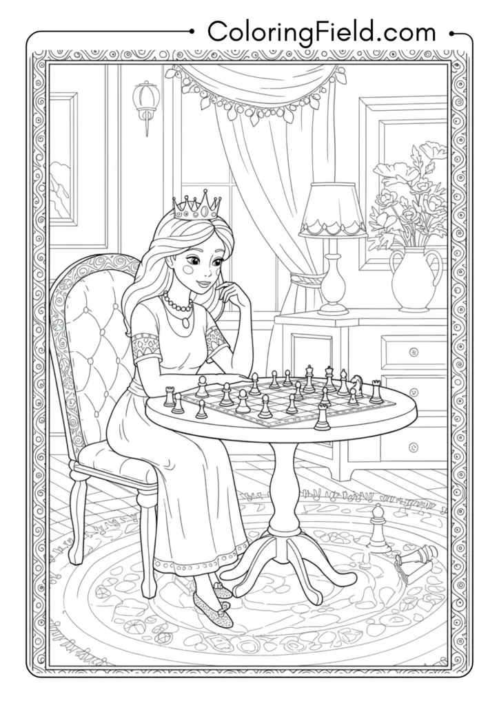 Princess Playing Chess
