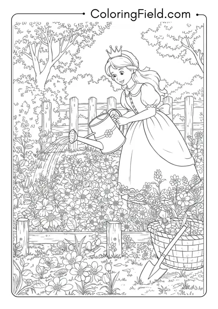 Princess Tending Garden