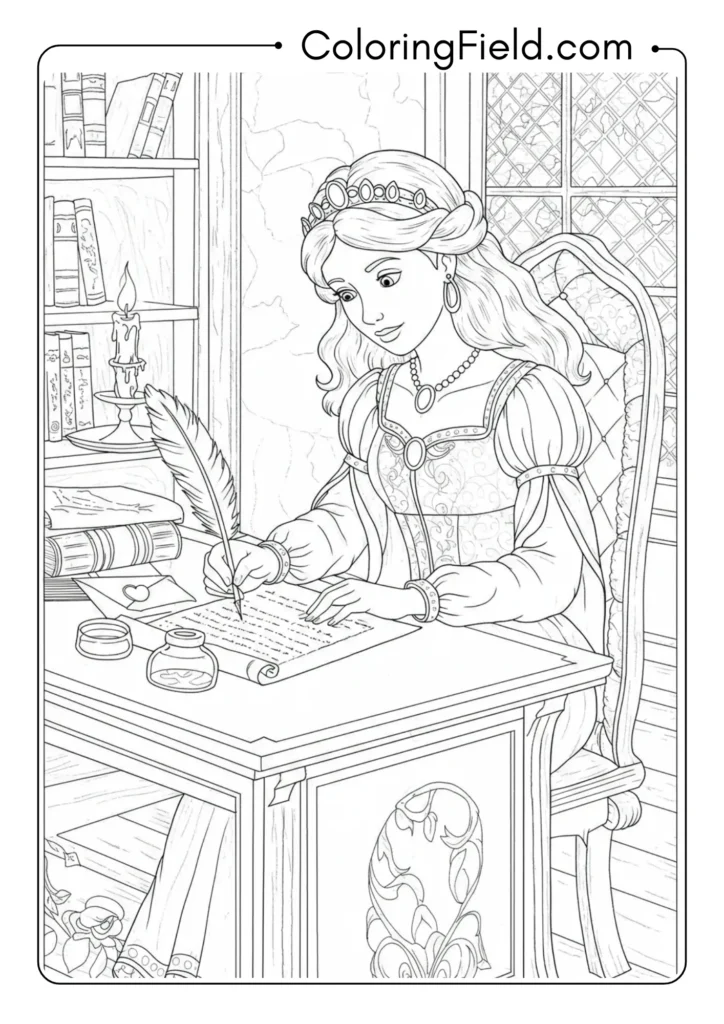 Princess Writing Letters