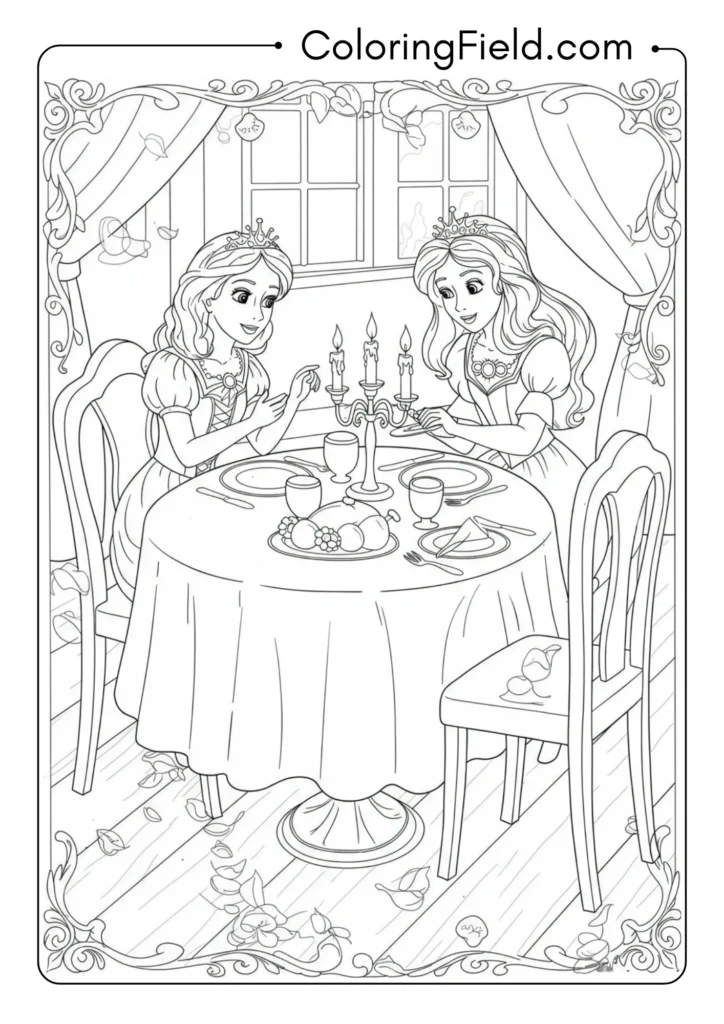Princess at Royal Banquet
