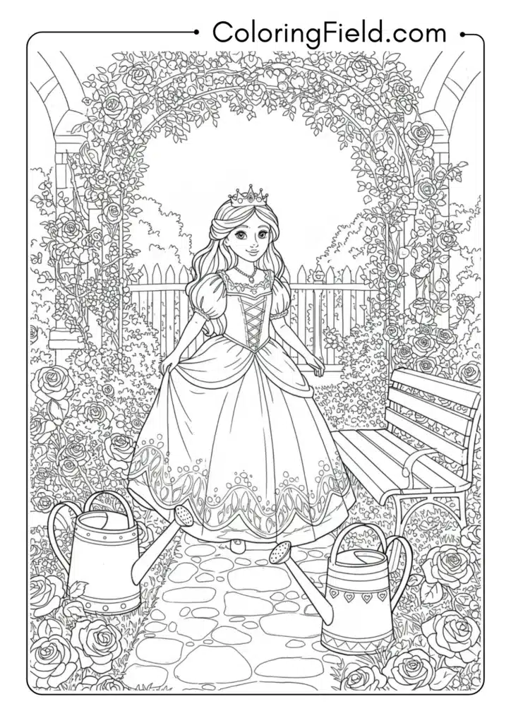 Princess in Flower Garden