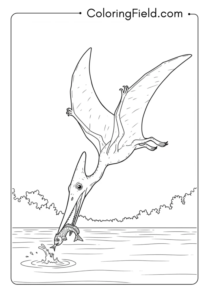 Pterodactyl fishing