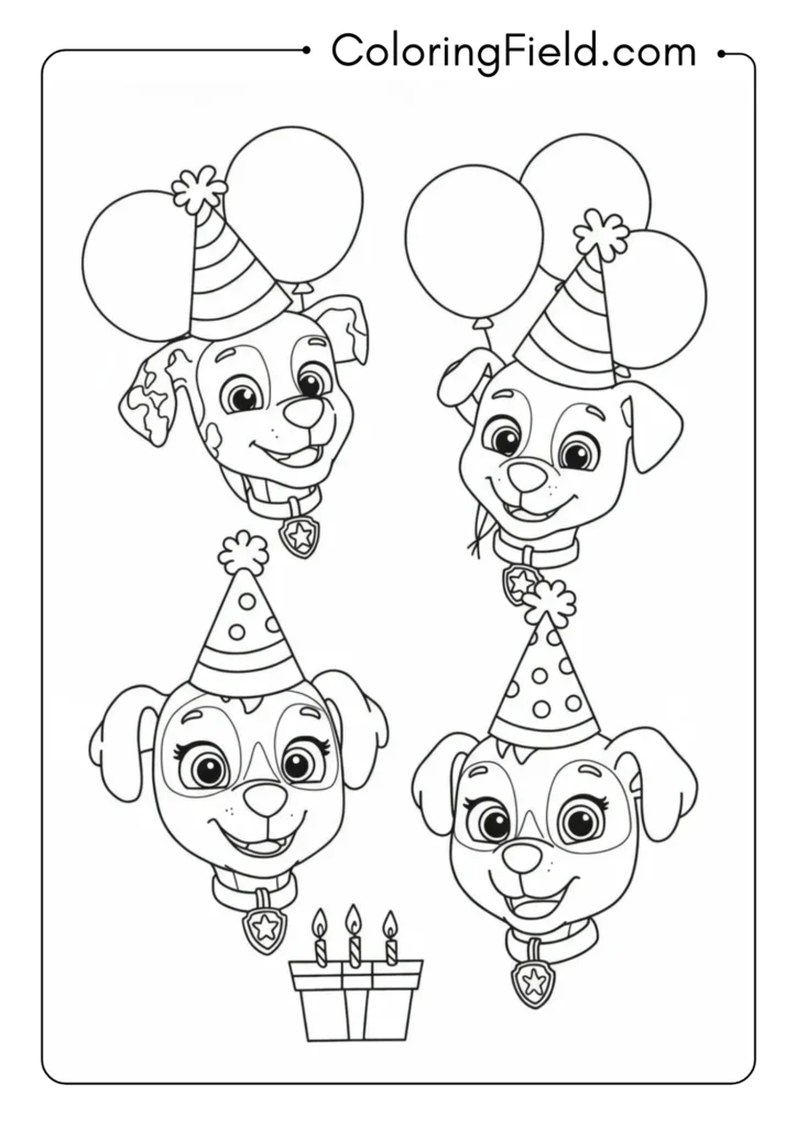 Pups with Party Hats