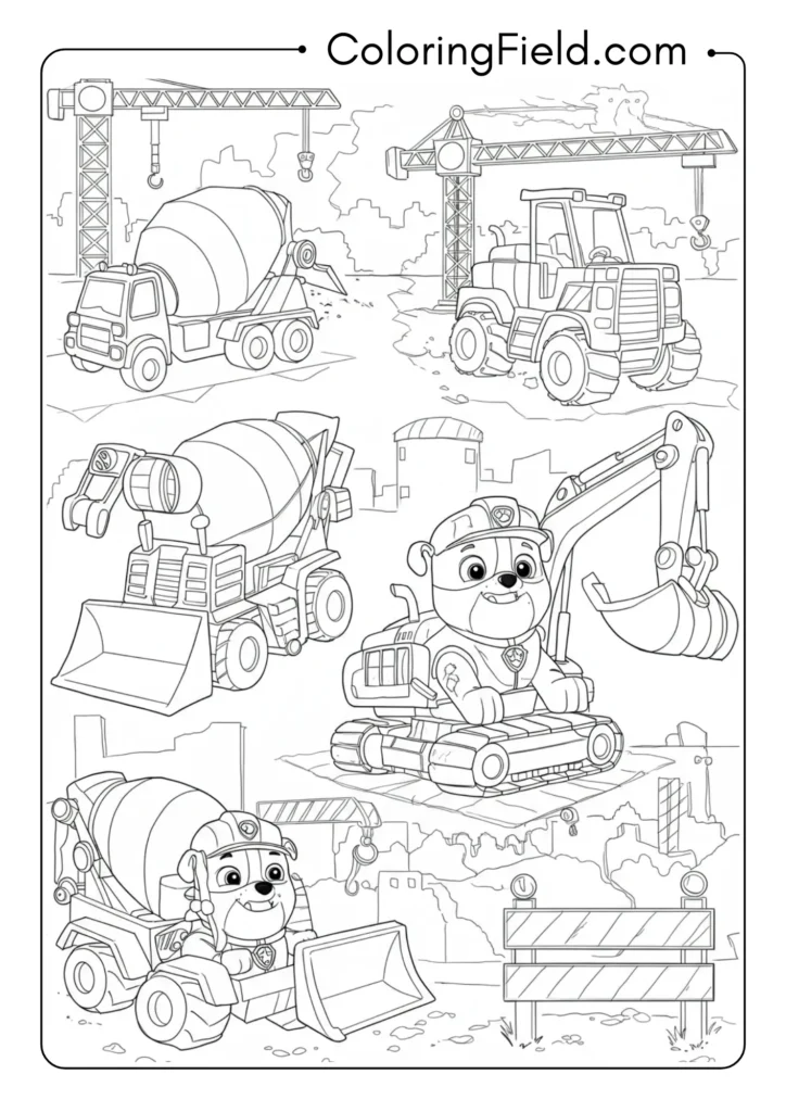 Rubble Operating Heavy Machinery