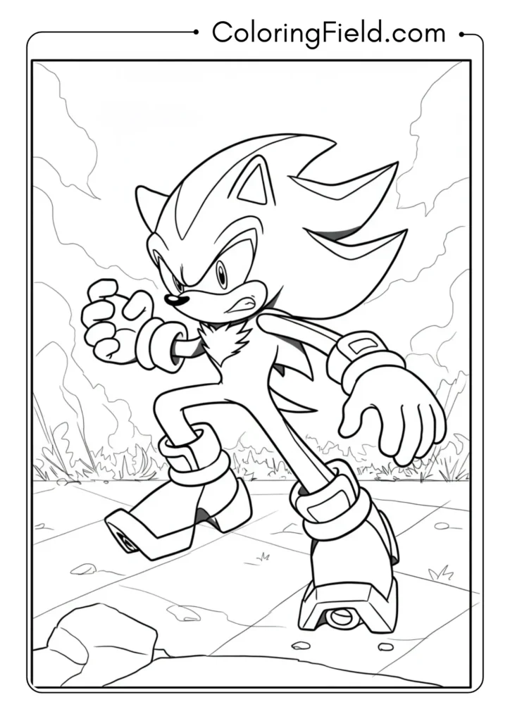 Shadow in battle stance, action pose