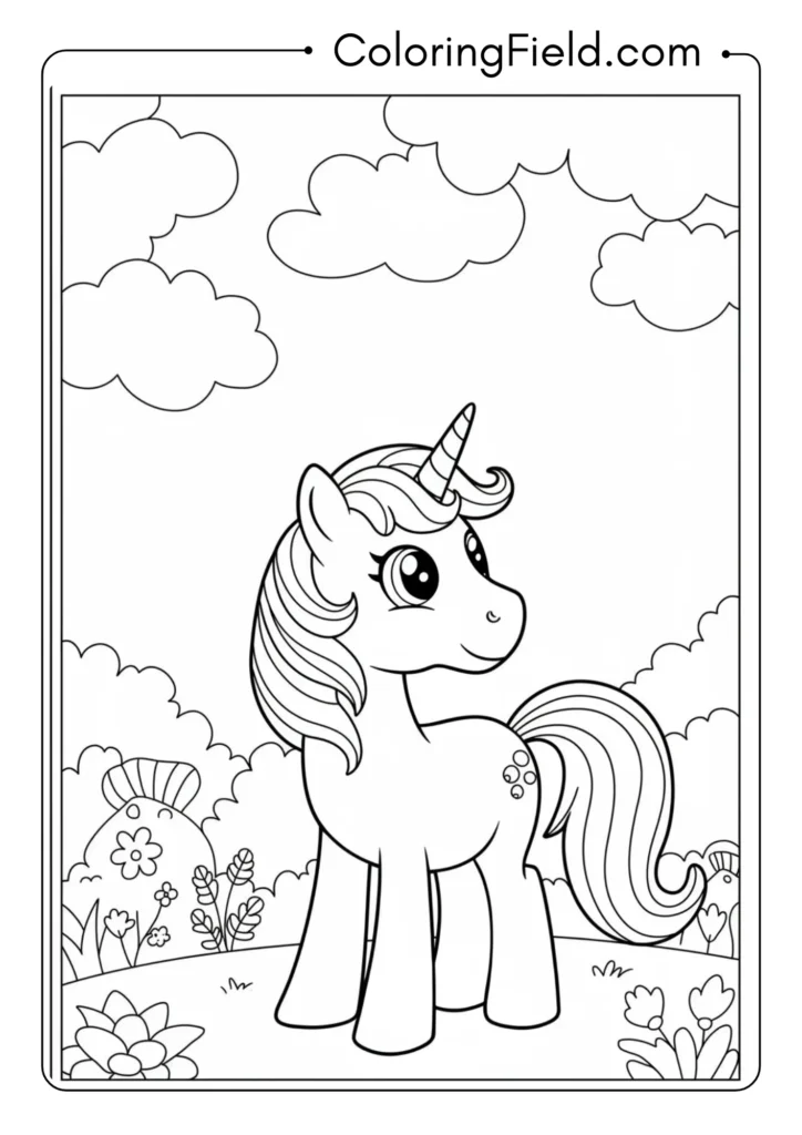 Simple Unicorn and Cloud