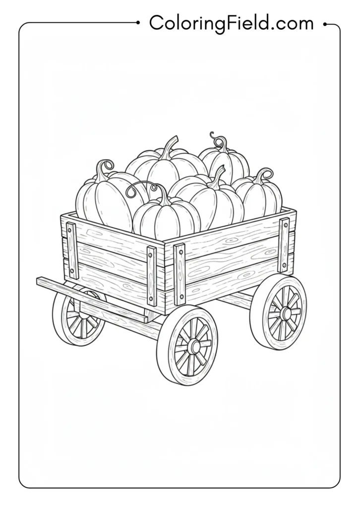 Simple Wagon with Pumpkins