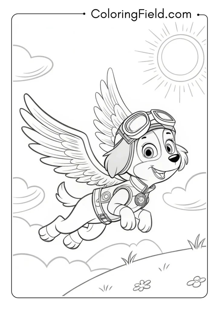 Skye Flying Action Scene