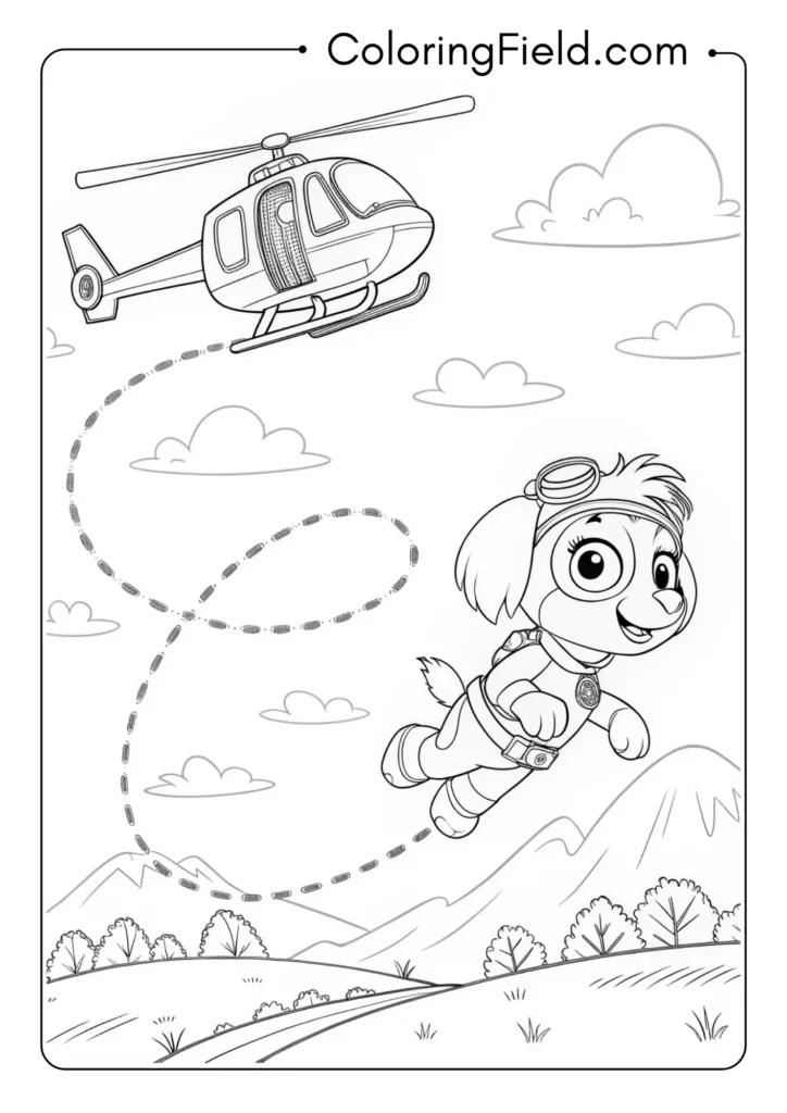 Skye Performing Aerial Stunts