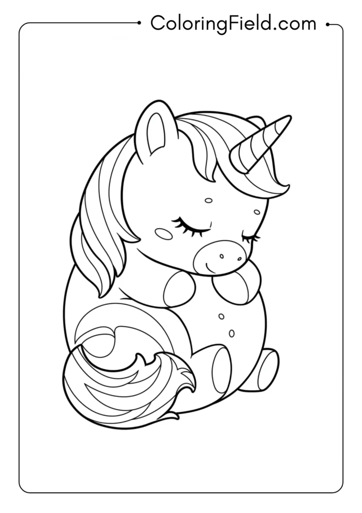 Sleeping Baby Unicorn