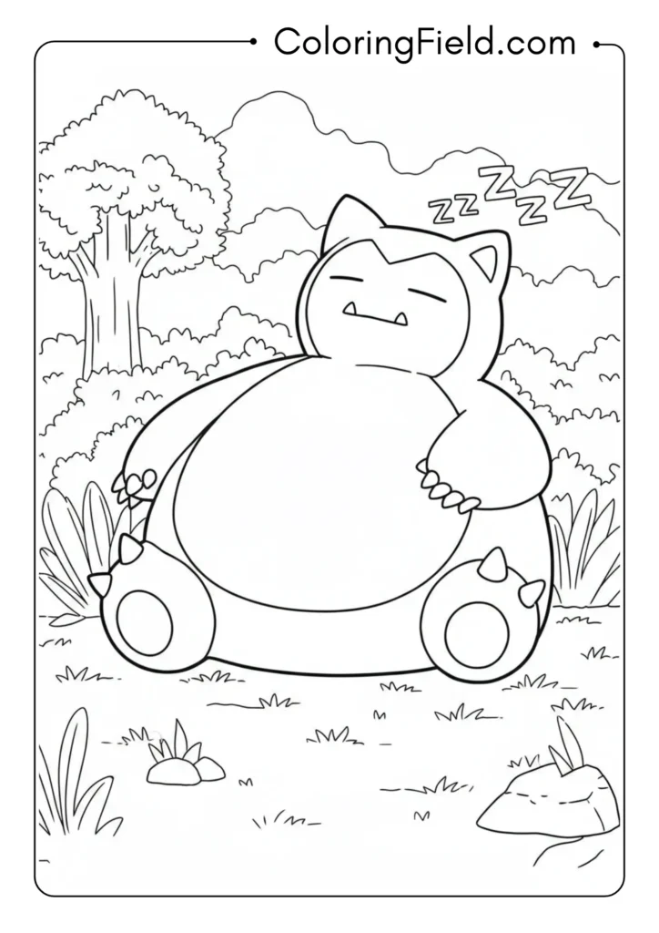 Snorlax sleeping peacefully