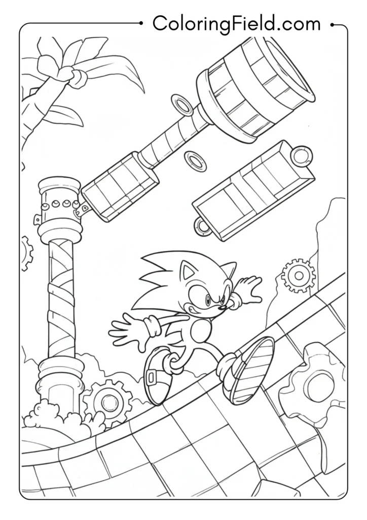 Sonic sliding under obstacles, dynamic low angle pose