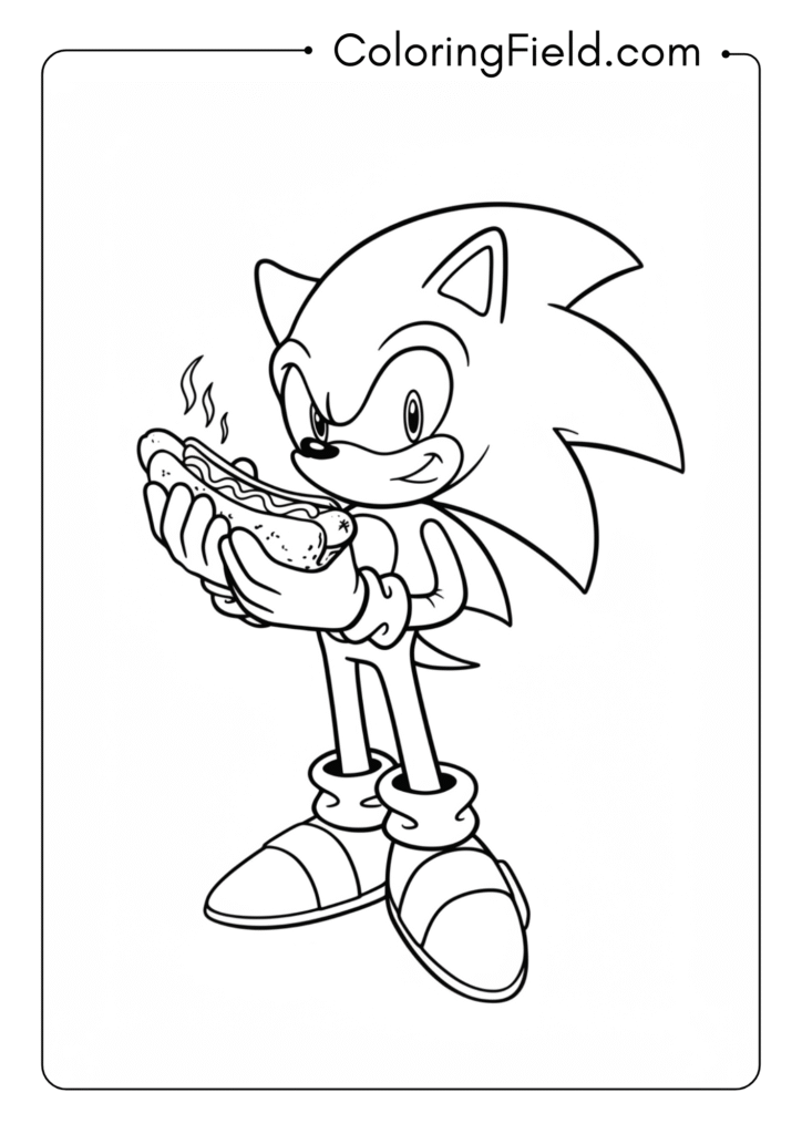 Sonic with a chili hot dog