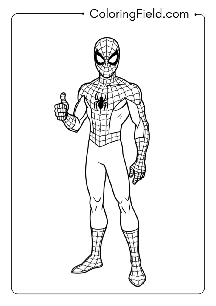 Spider-Man doing a simple thumbs-up