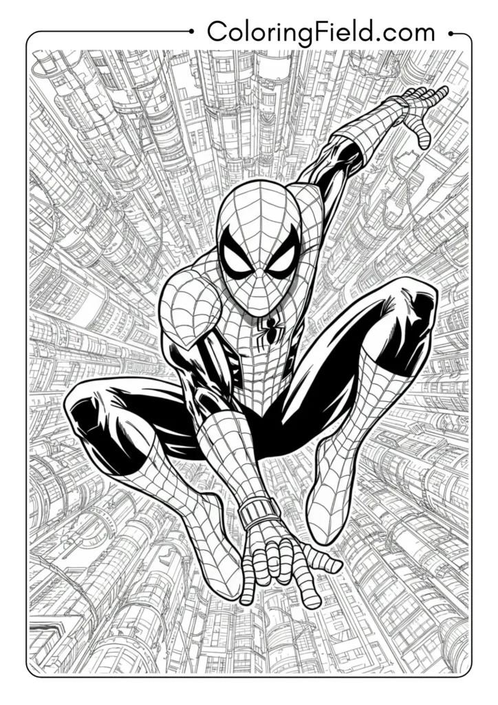Spider-Man in an anatomically complex pose