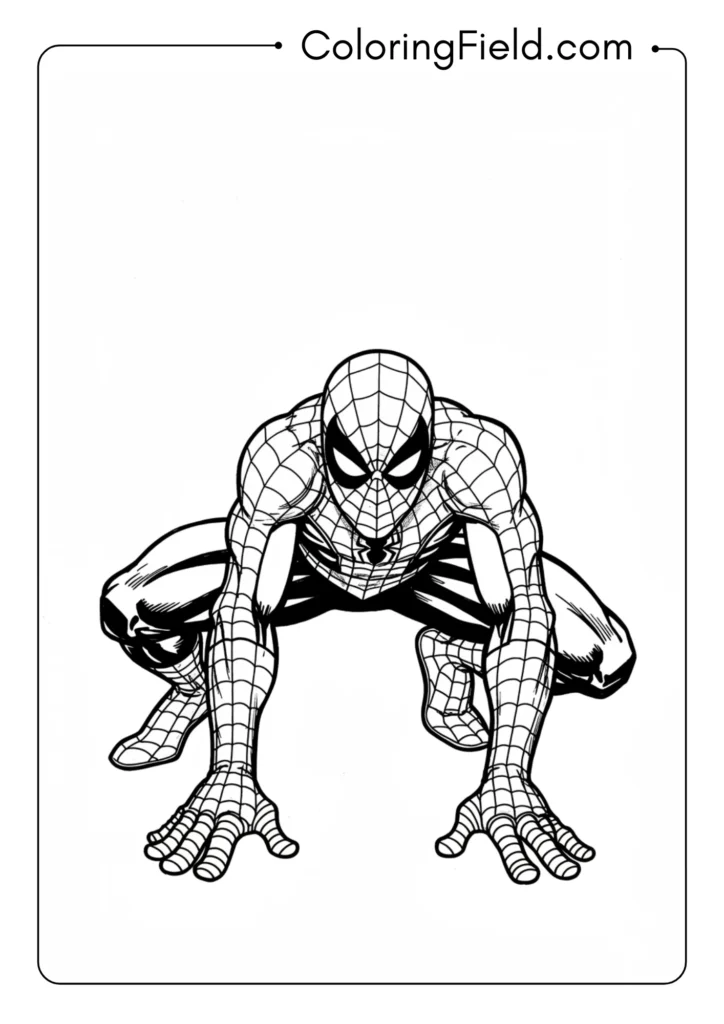 Spider-Man in his classic Steve Ditko-style pose
