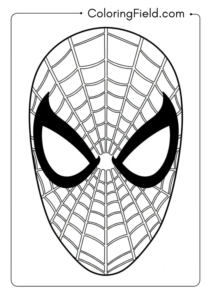 Spider-Man mask with detailed web pattern
