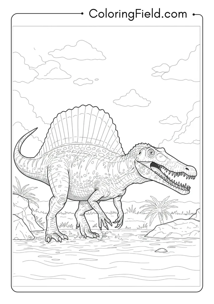Spinosaurus in semi-aquatic pose