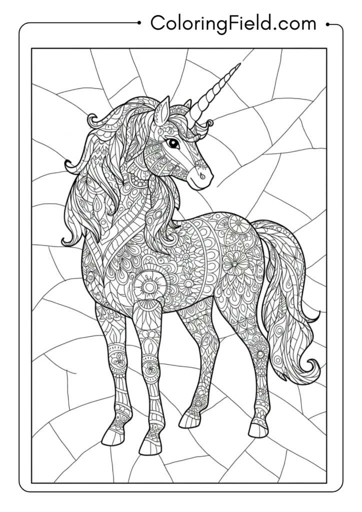 Stained Glass Unicorn