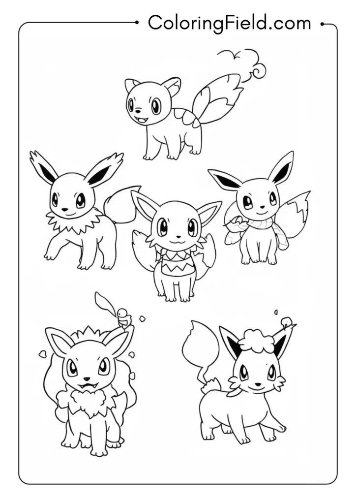 Starter Pokemon dressed for different seasons