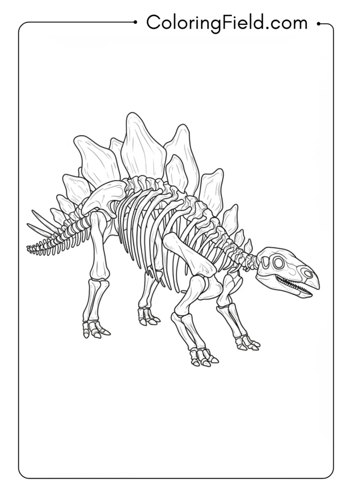 Stegosaurus skeleton outline