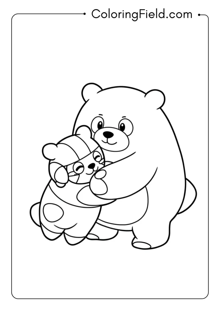 Stufful and Bewear hugging