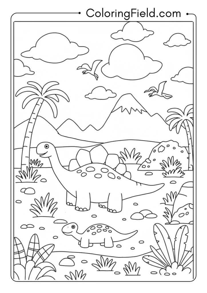 Super simple prehistoric scene