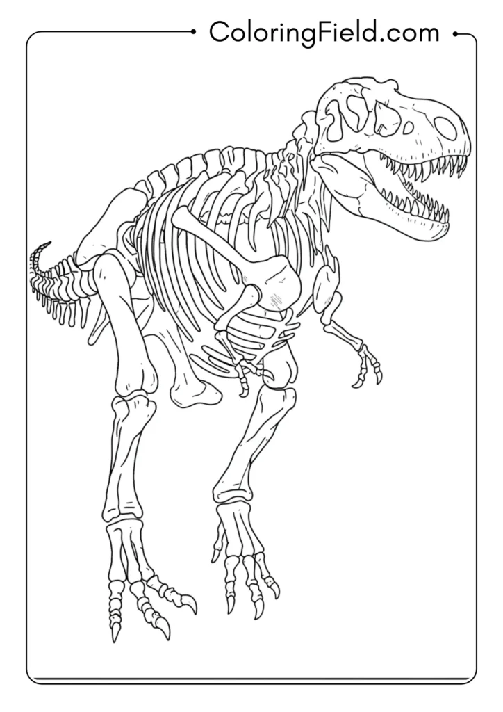 T-Rex skeleton outline