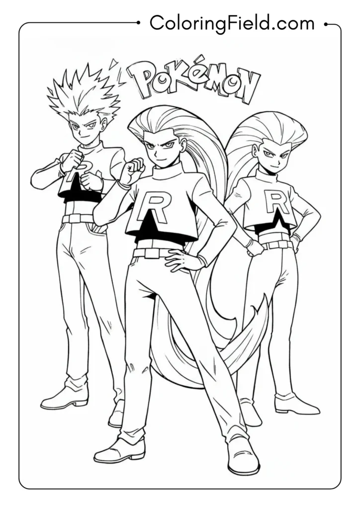 Team Rocket striking a pose