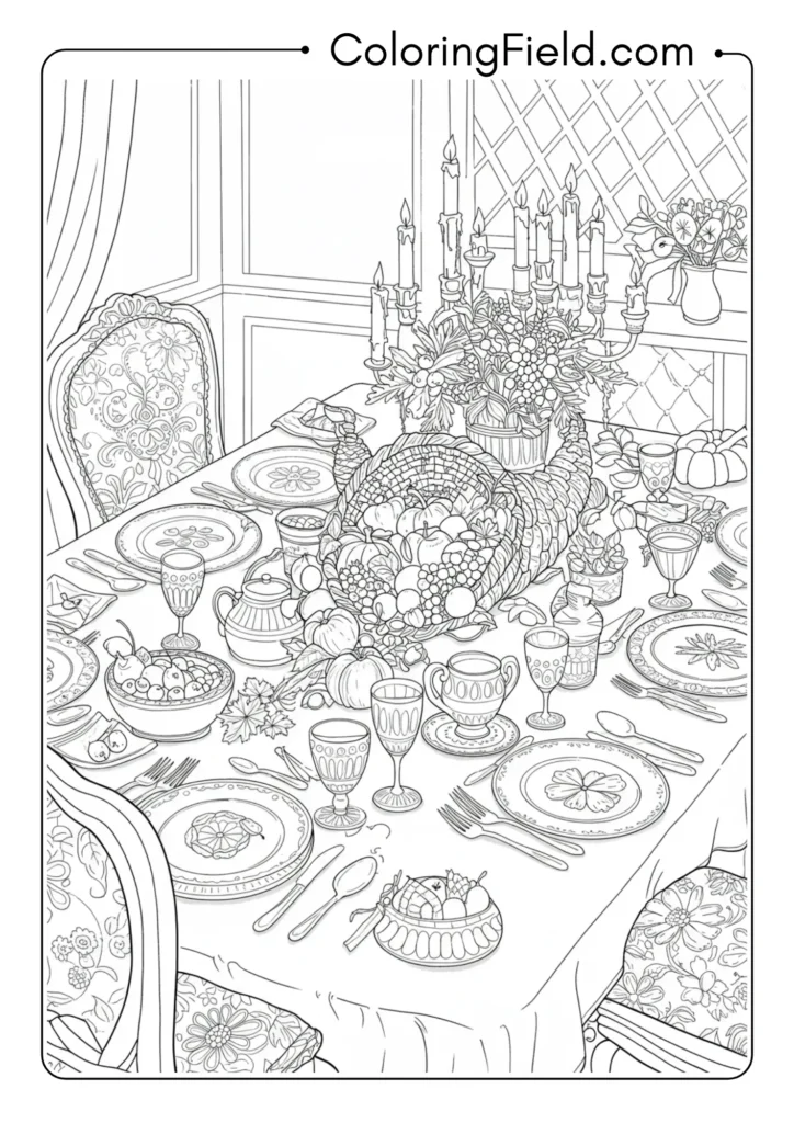 Thanksgiving Dinner Table Setting