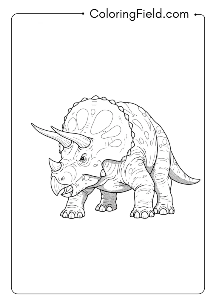Triceratops in a defensive stance