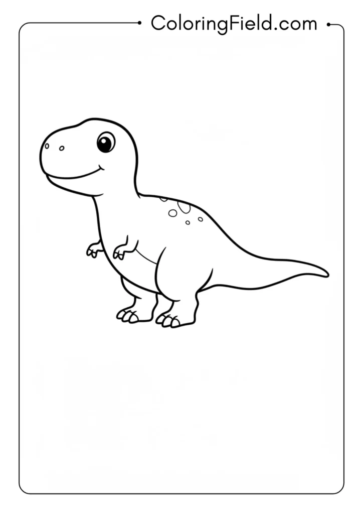 Ultra-simplified T-Rex silhouette with rounded edges