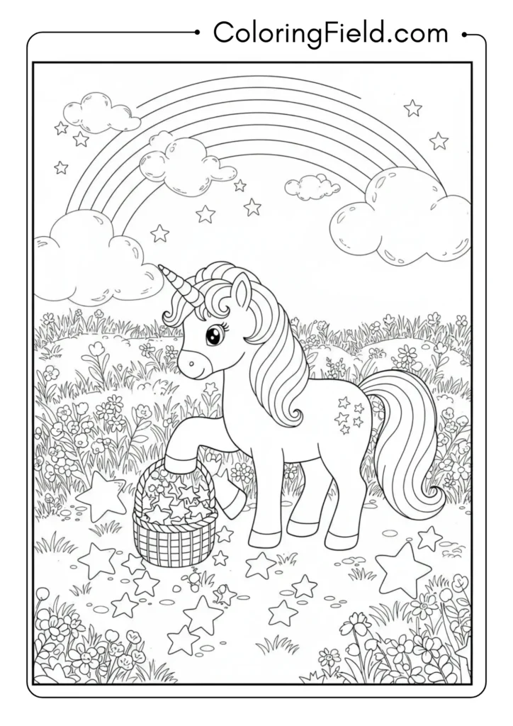 Unicorn Collecting Stars
